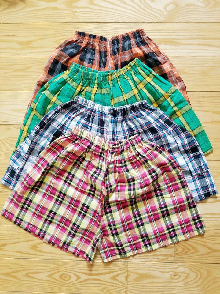 🩳Kids Gender Neutral Plaid Lounge Short - Set of 4🩳