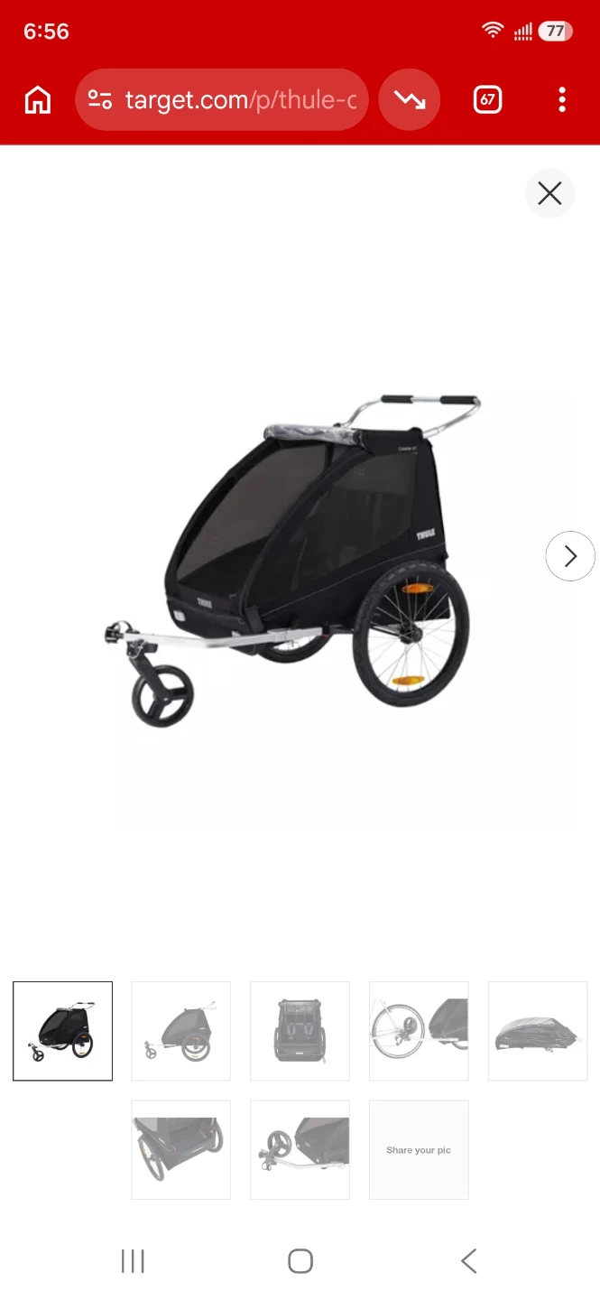 Double Thule Child Bike Trailer