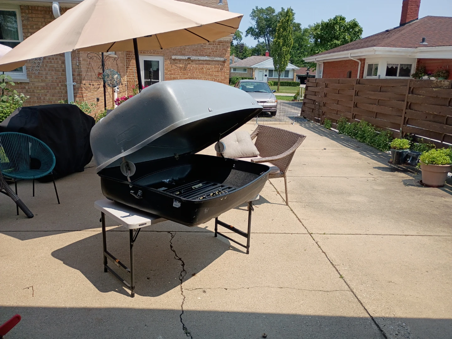 Silver and Black Cargo Roof Top Carrier