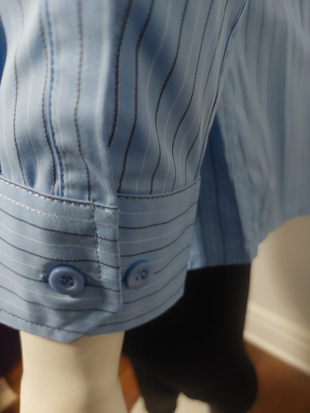NWT - North End Ladies Wrinkle Resistant Striped  Shirt - Medium - photo 3