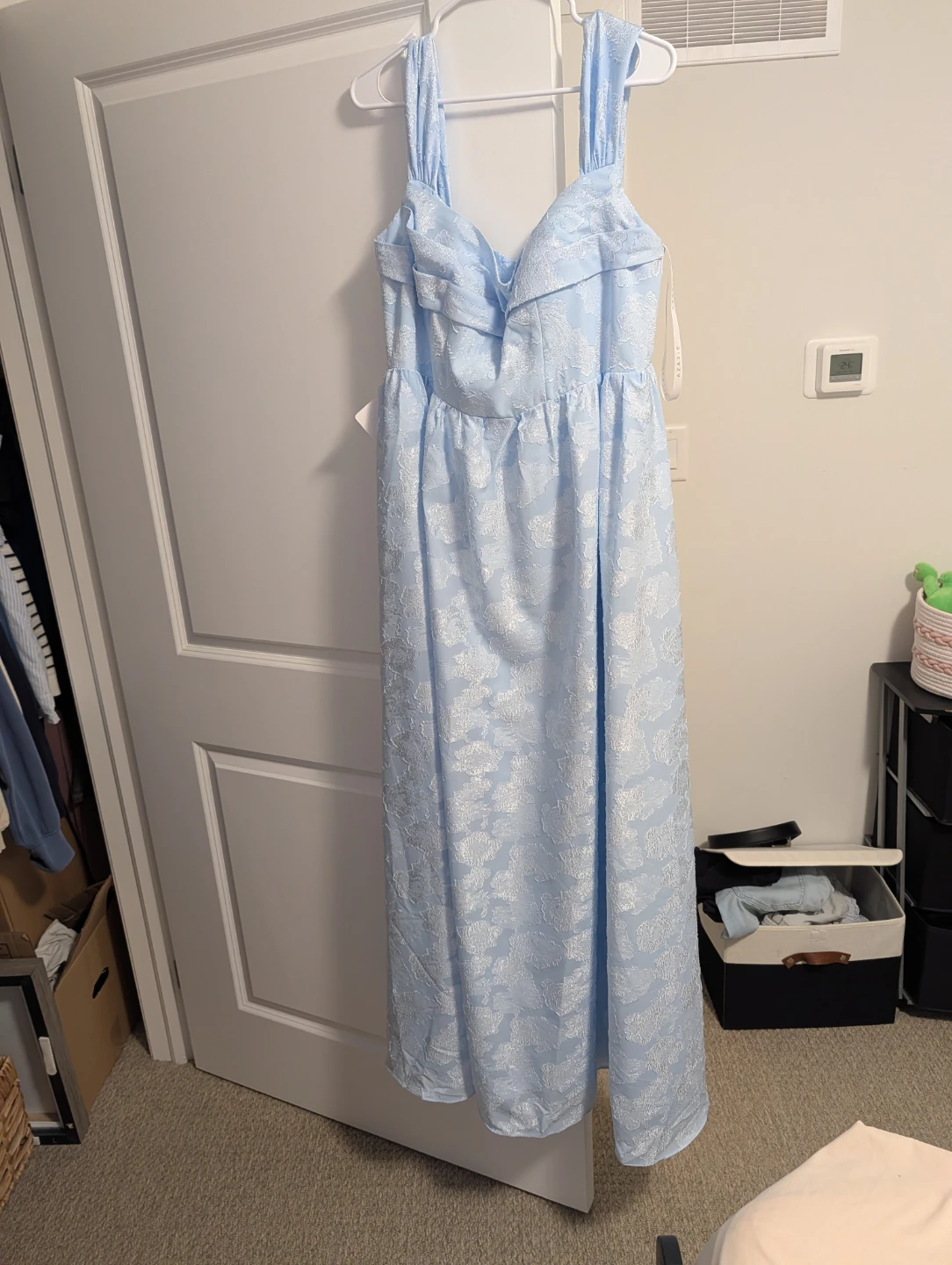 Azazie Atelier Hazel Maxi Dress - Powder Blue - US 16