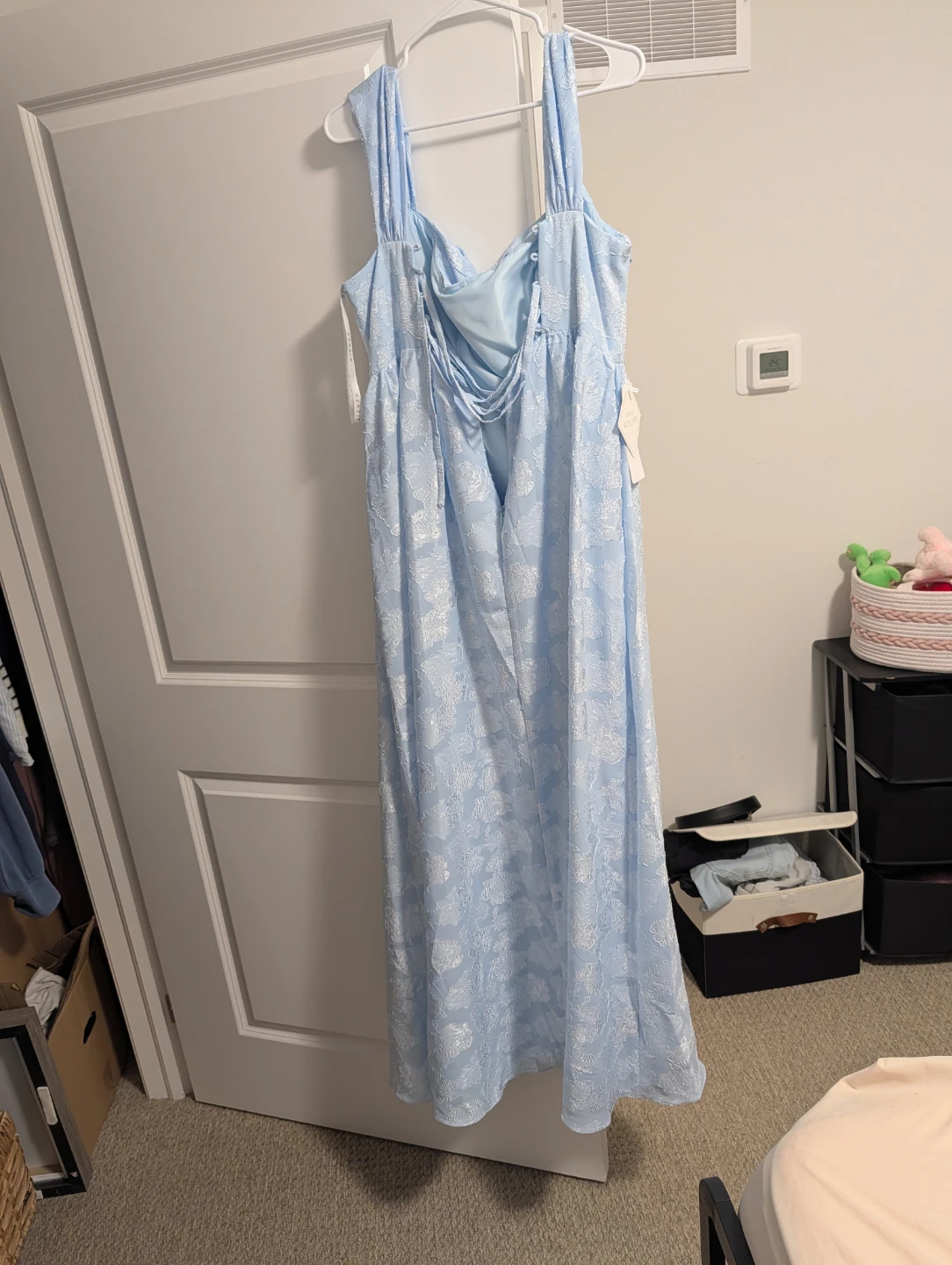 Azazie Atelier Hazel Maxi Dress - Powder Blue - US 16 - photo 4
