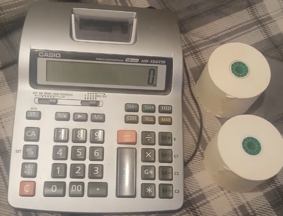 Casio HR-150TM Calculator with Paper Rolls - photo 3