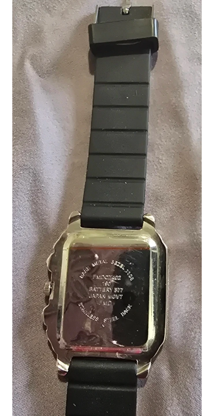 Women's Fashion Watch - Rhinestone Square Face - Black Band - photo 3