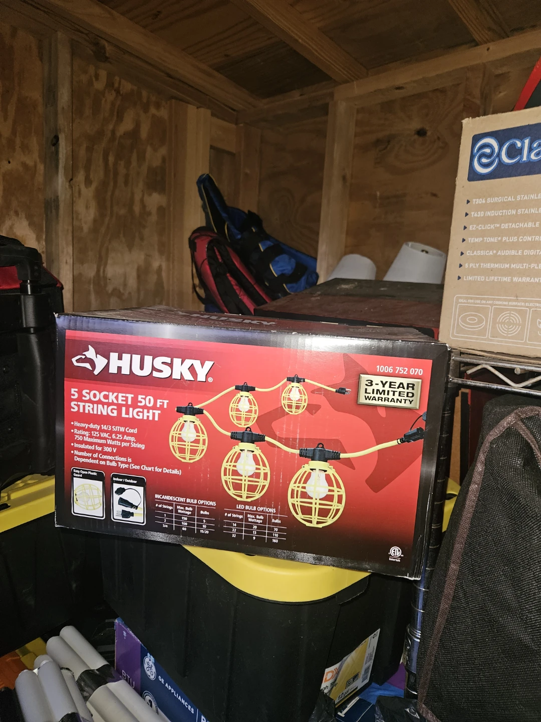 Husky 5 Socket 50 ft String Light