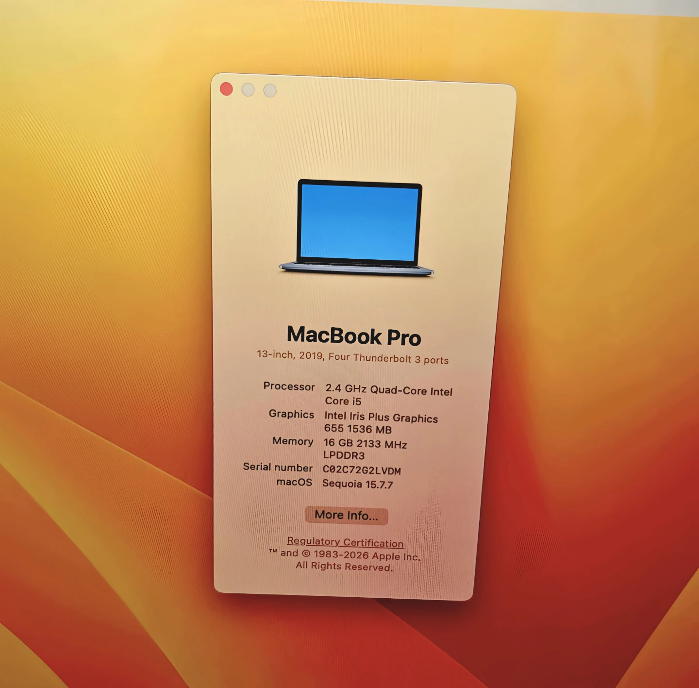 Apple MacBook Pro 13" 2019 Core i5 • 16GB RAM • 512GB SSD - photo 5