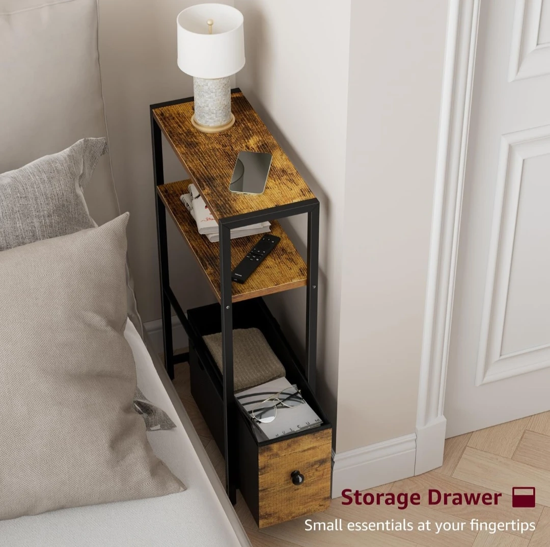 2 Nightstand with Storage Drawer - photo 3