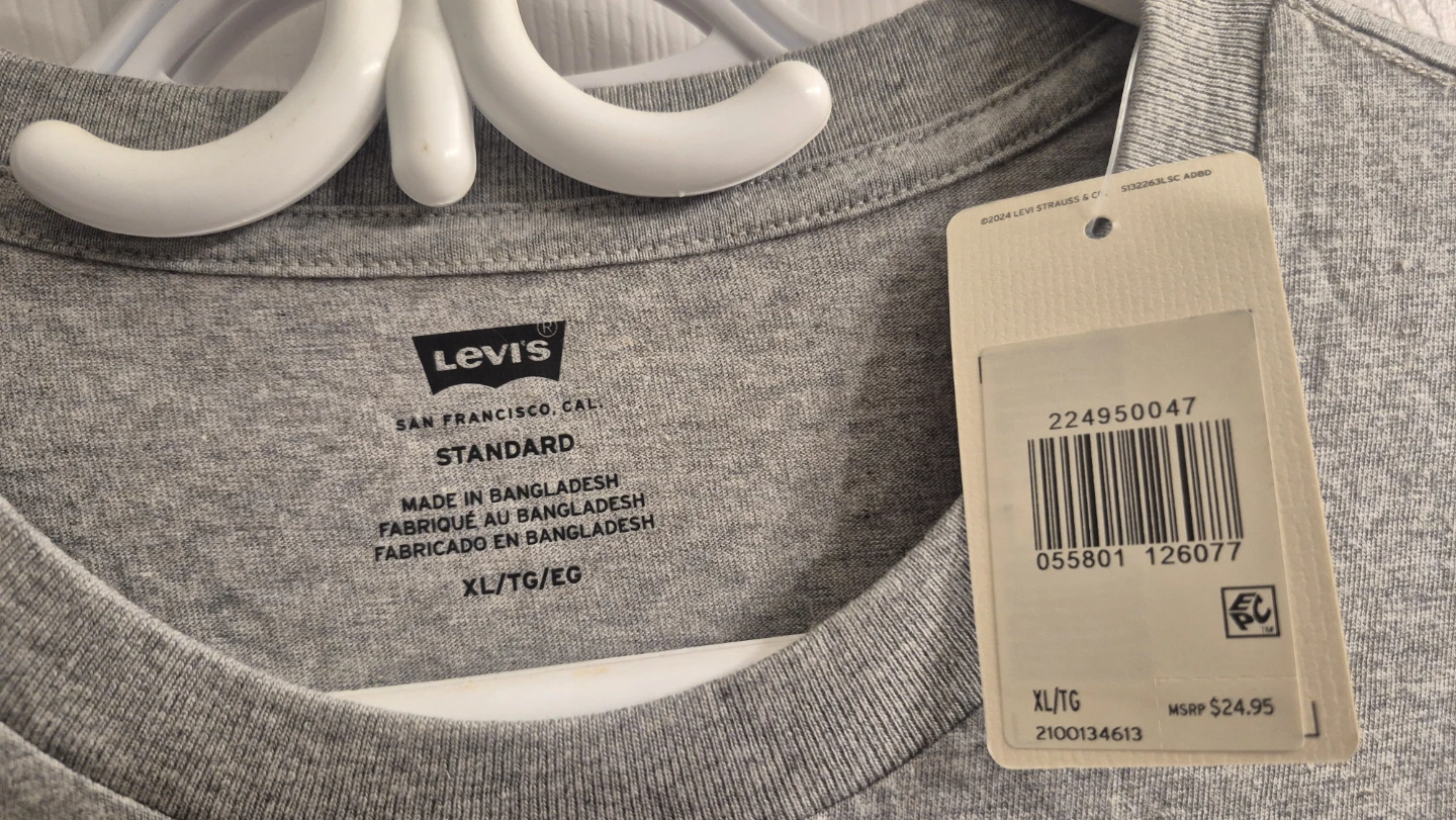Levi's Grey Cotton T-Shirt XL - photo 2
