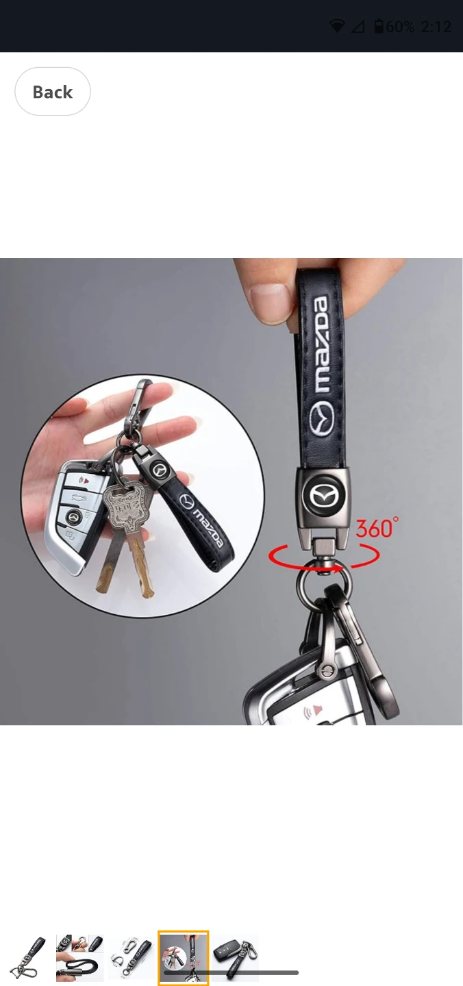 Mazda Leather Key Chain Fob - photo 2