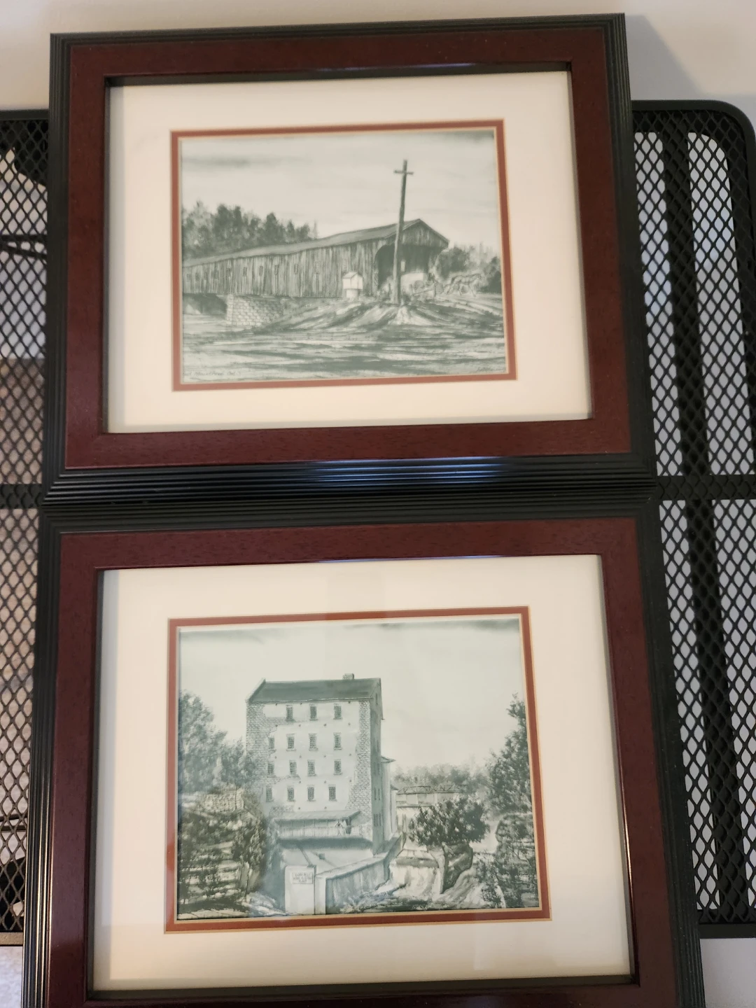 Framed Art - Covered Bridge & Mill Building