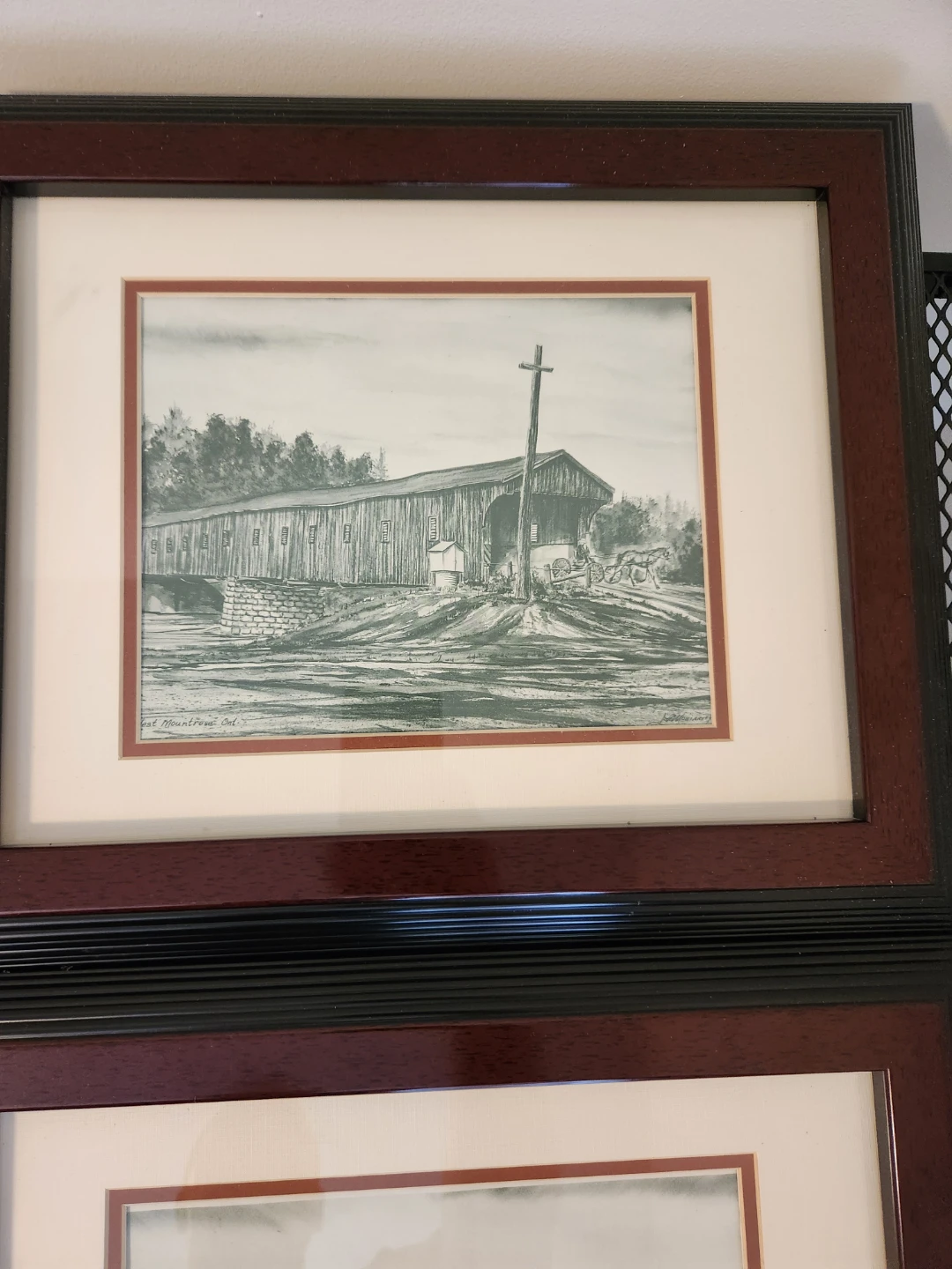 Framed Art - Covered Bridge & Mill Building - photo 2