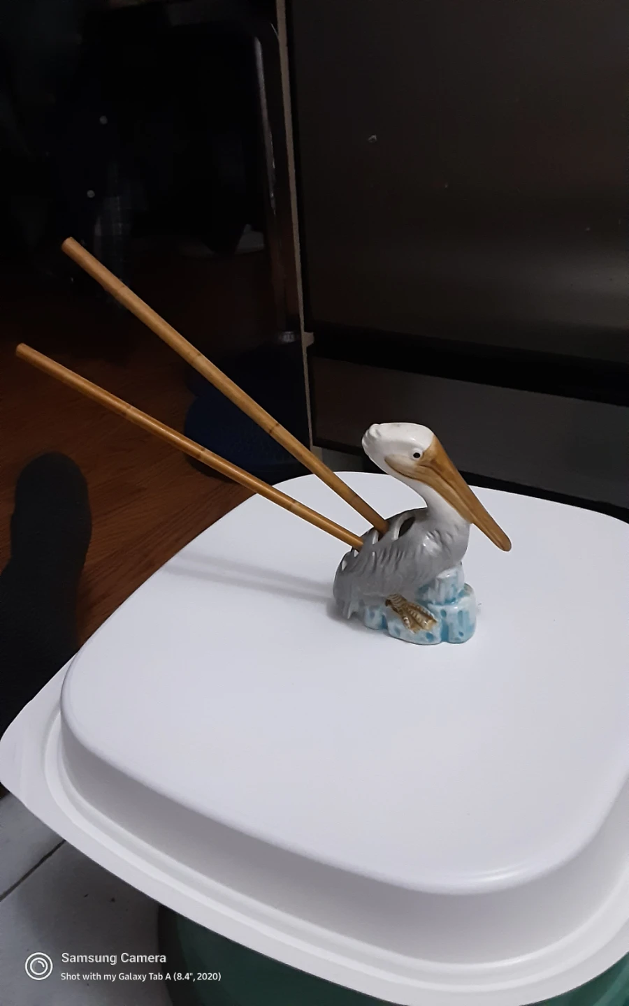 Ceramic Pelican Chopstick Holder