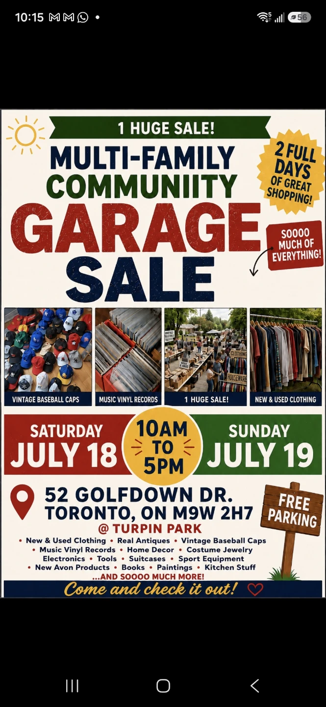 Garage Sale - July 18 & 19