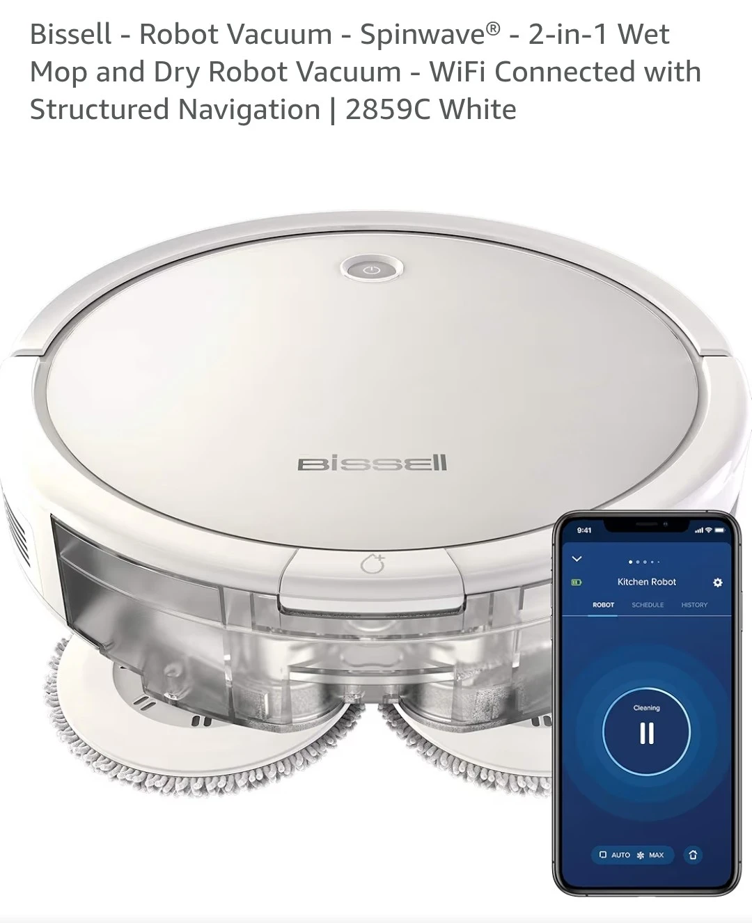 Bissell Spinwave 2-in-1 Robot Vacuum and Mop - photo 4
