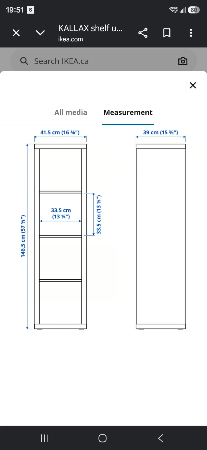 IKEA KALLAX 4-Cube Shelf Unit - Black - photo 2