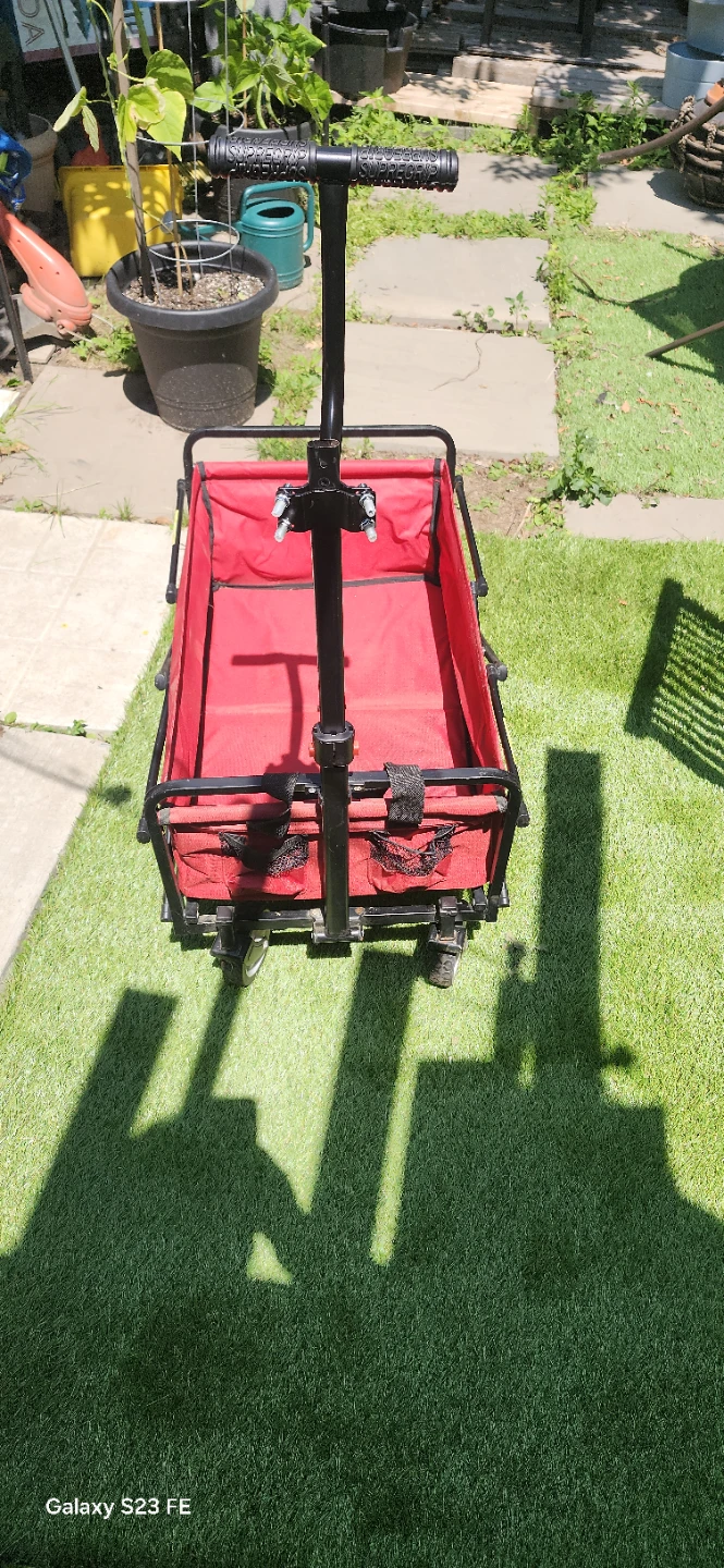 Red Folding Wagon Cart. 17-inches ×30 inches
