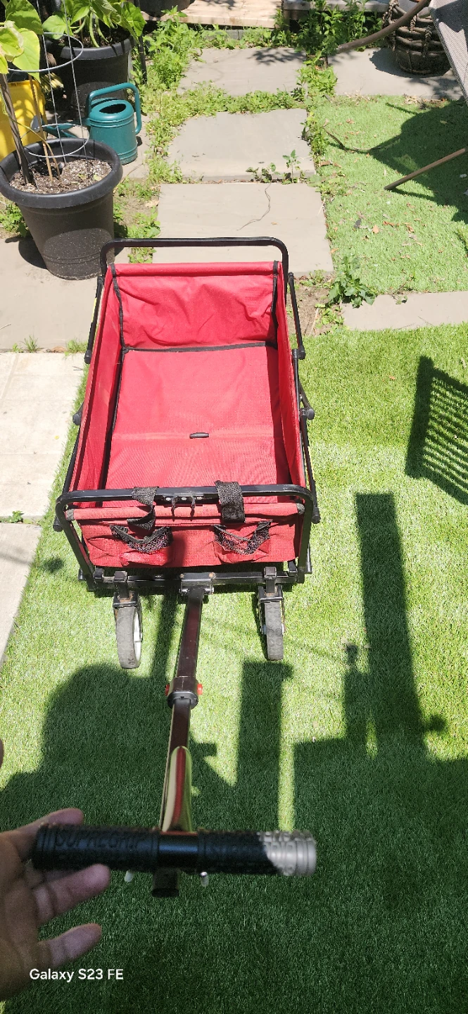 Red Folding Wagon Cart. 17-inches ×30 inches - photo 2