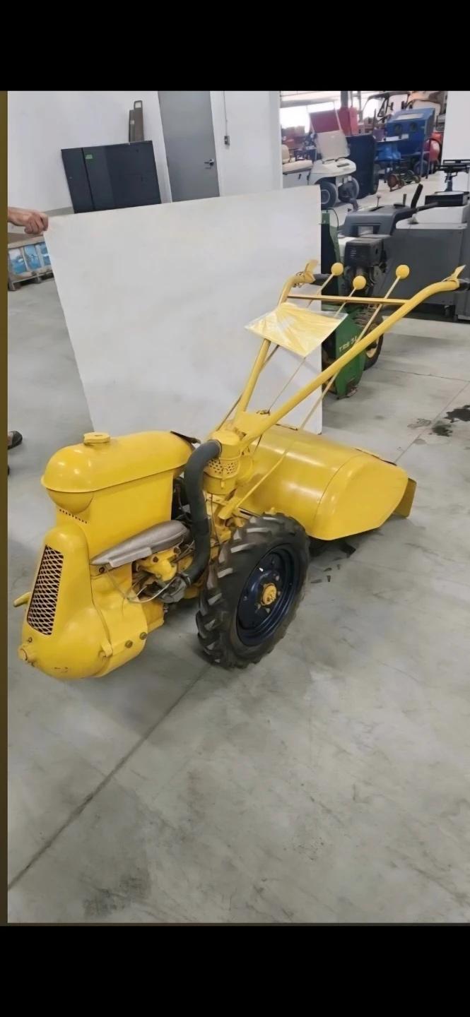 Vintage Yellow Roto Tiller