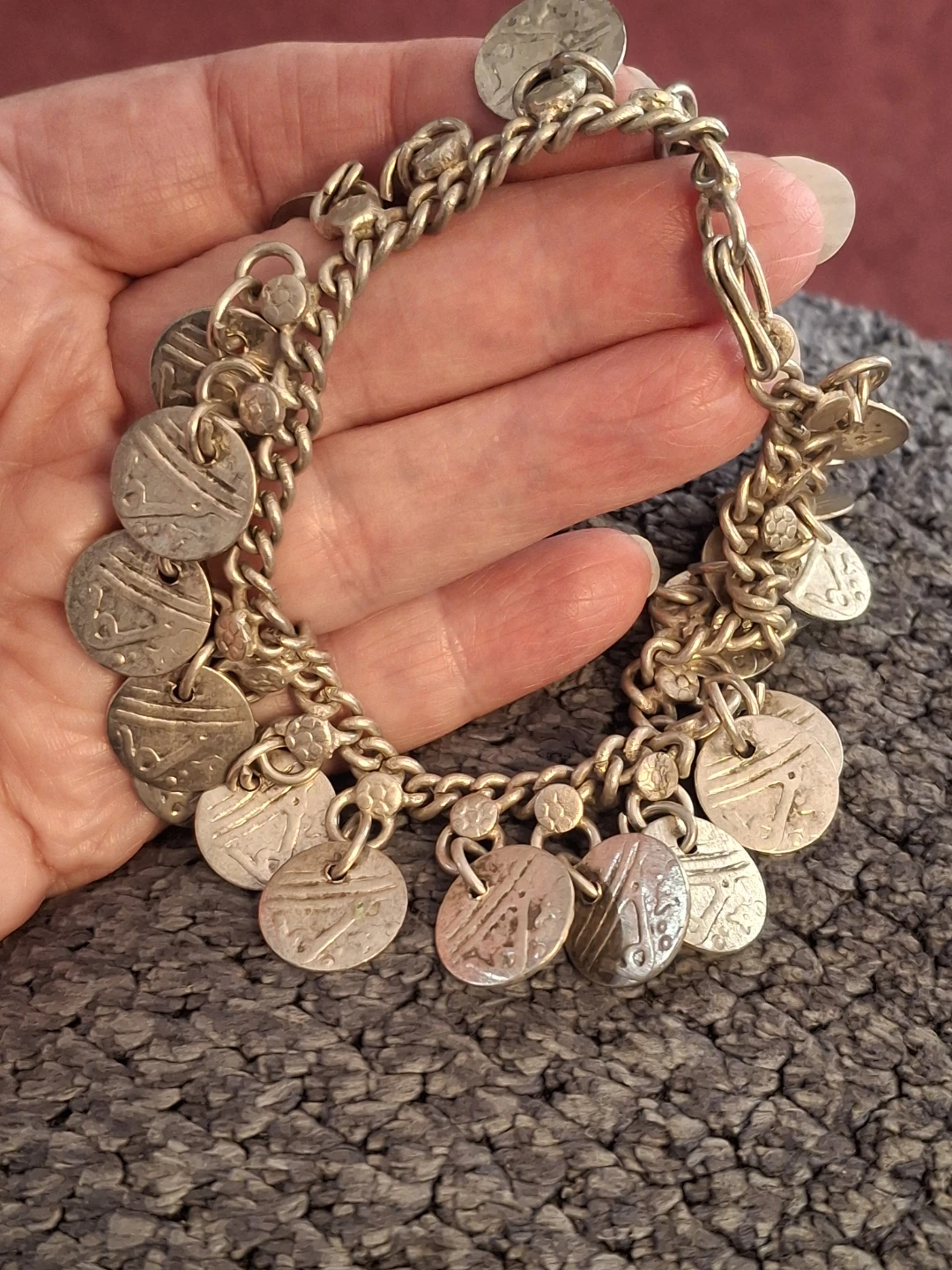 Vintage Coin Charm Anklet - photo 3
