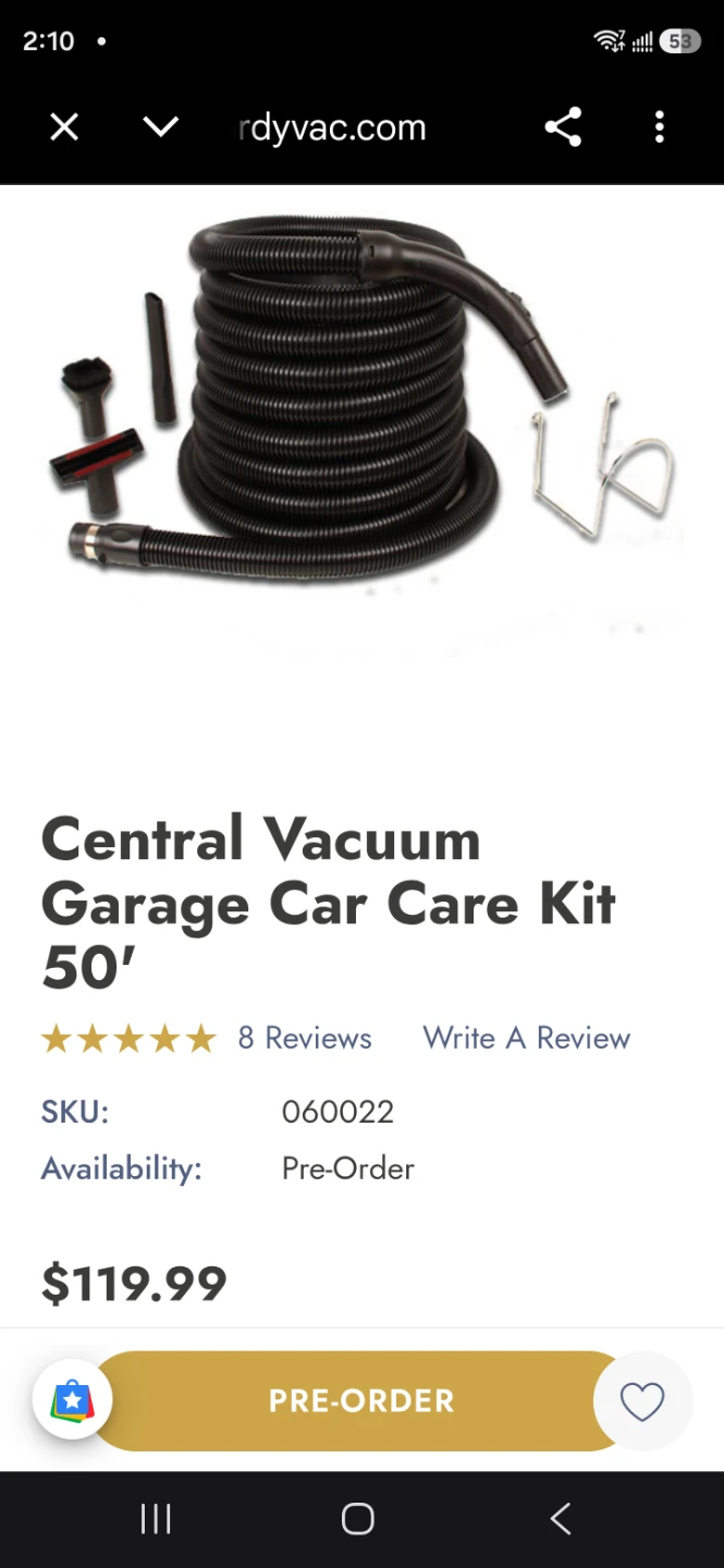 50 ft Vacuum Cleaner Hose with Attachments - photo 2