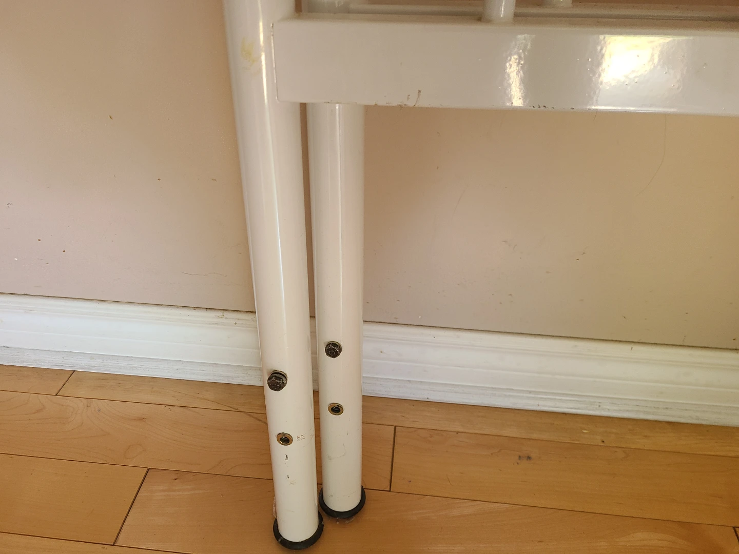 White Metal Twin Headboard and Footboard Set - photo 4
