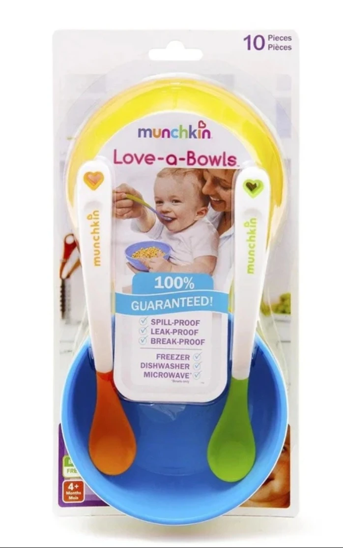 Munchkin Love-a-Bowls 10 Piece Set with Spoons