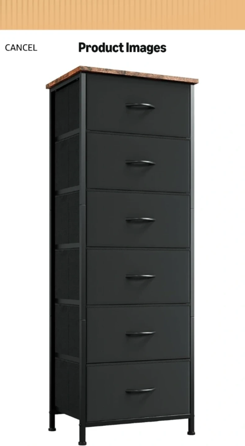 Black 6-Drawer Dresser - photo 2
