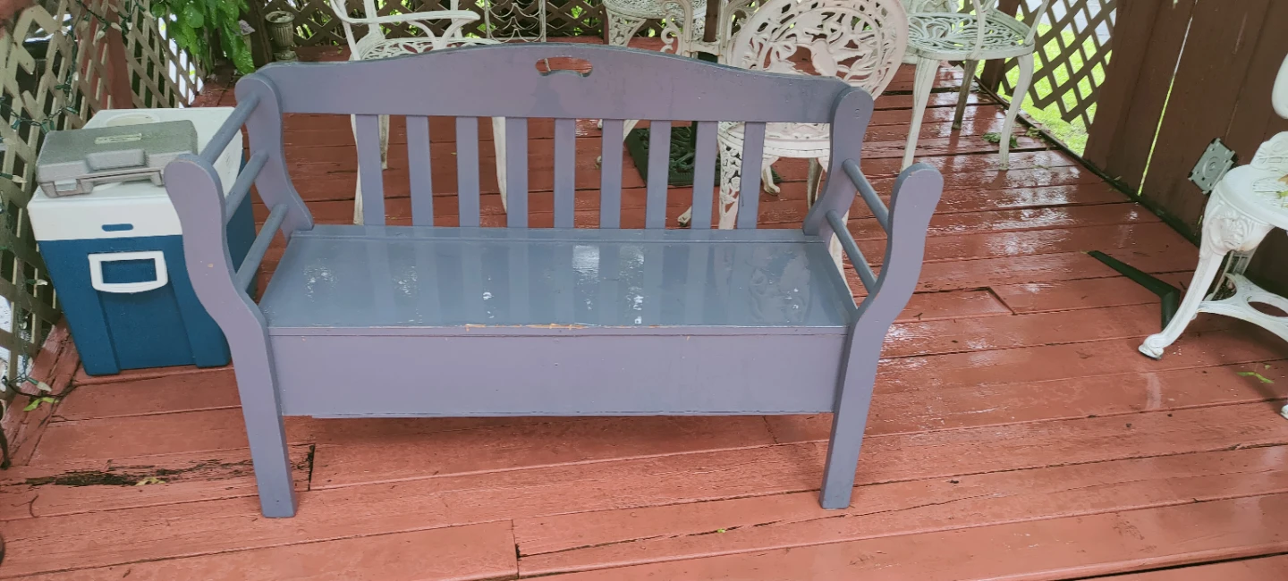 Purple blue Storage Bench