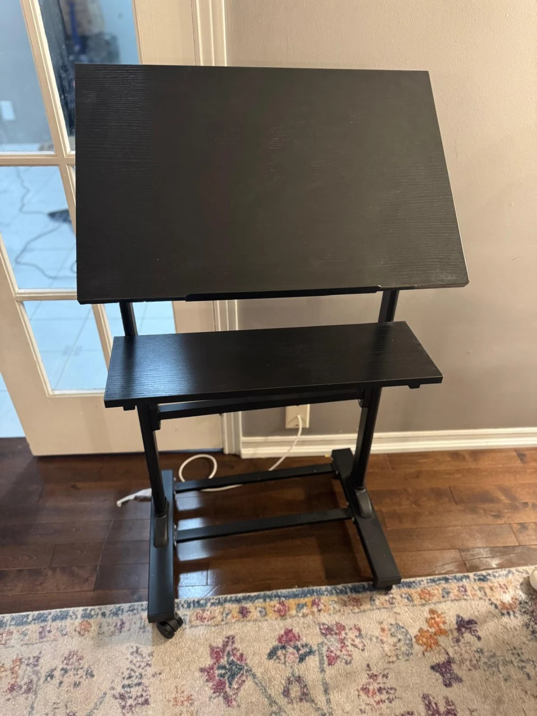 Black Adjustable Height Standing Desk Converter