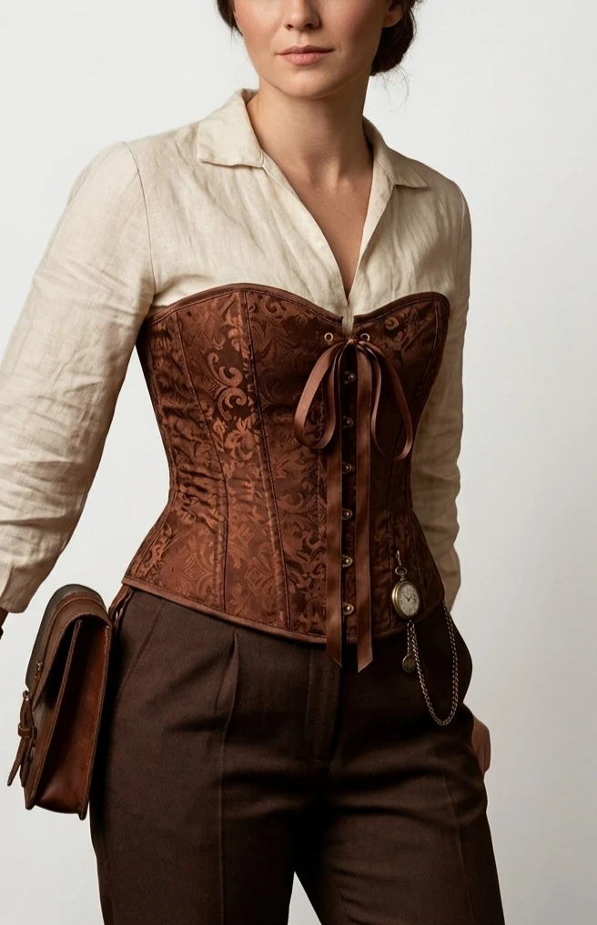 Brown Steampunk Corset
