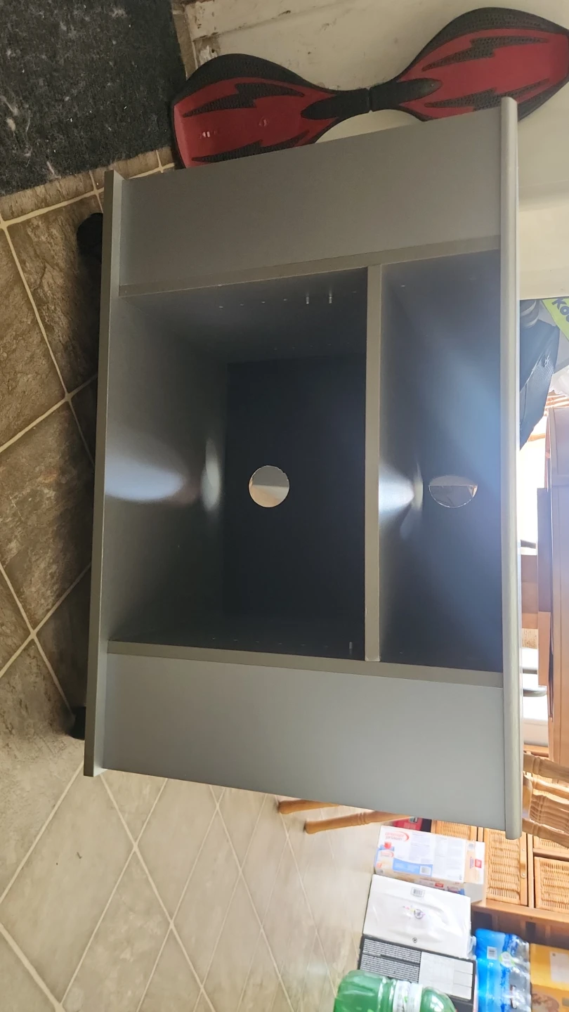 Grey Media Console Stand