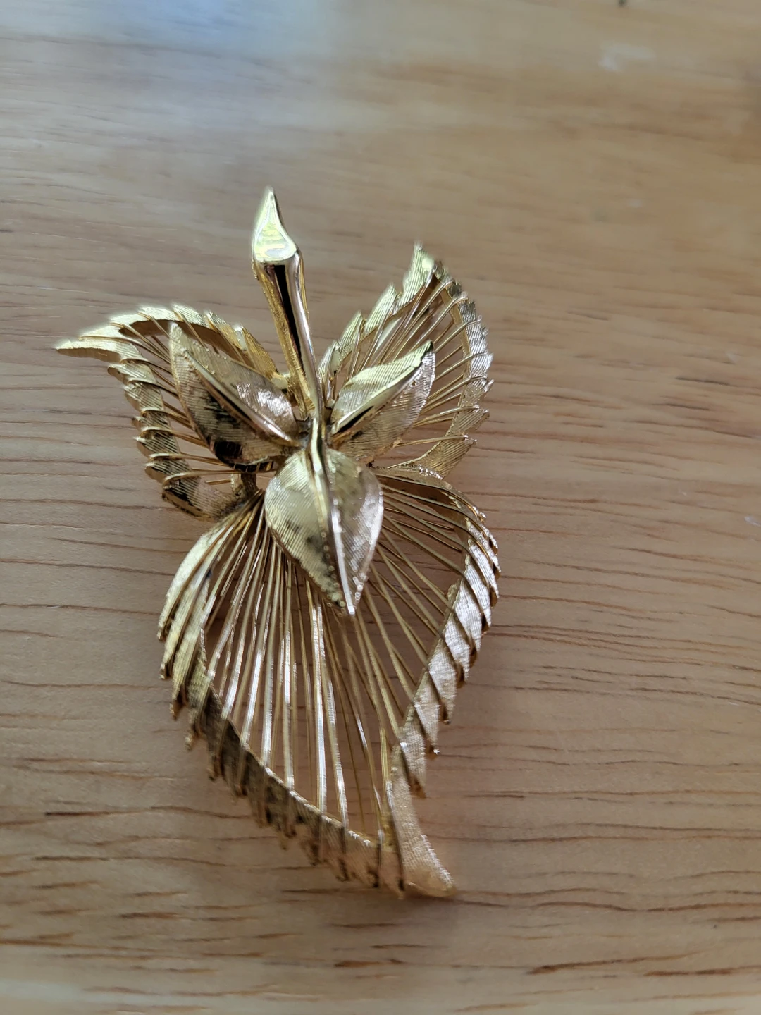 Vintage Signed Marcel Boucher Gold Plated Brooch