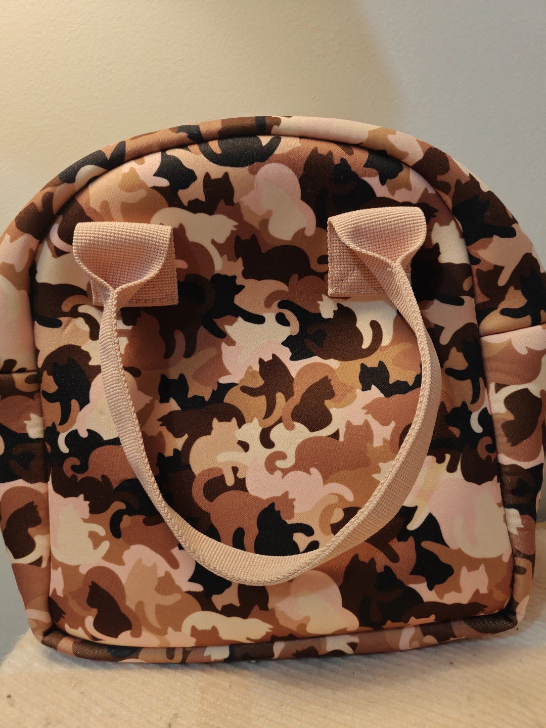 Neoprene lunch bag with cat camouflage print - photo 2