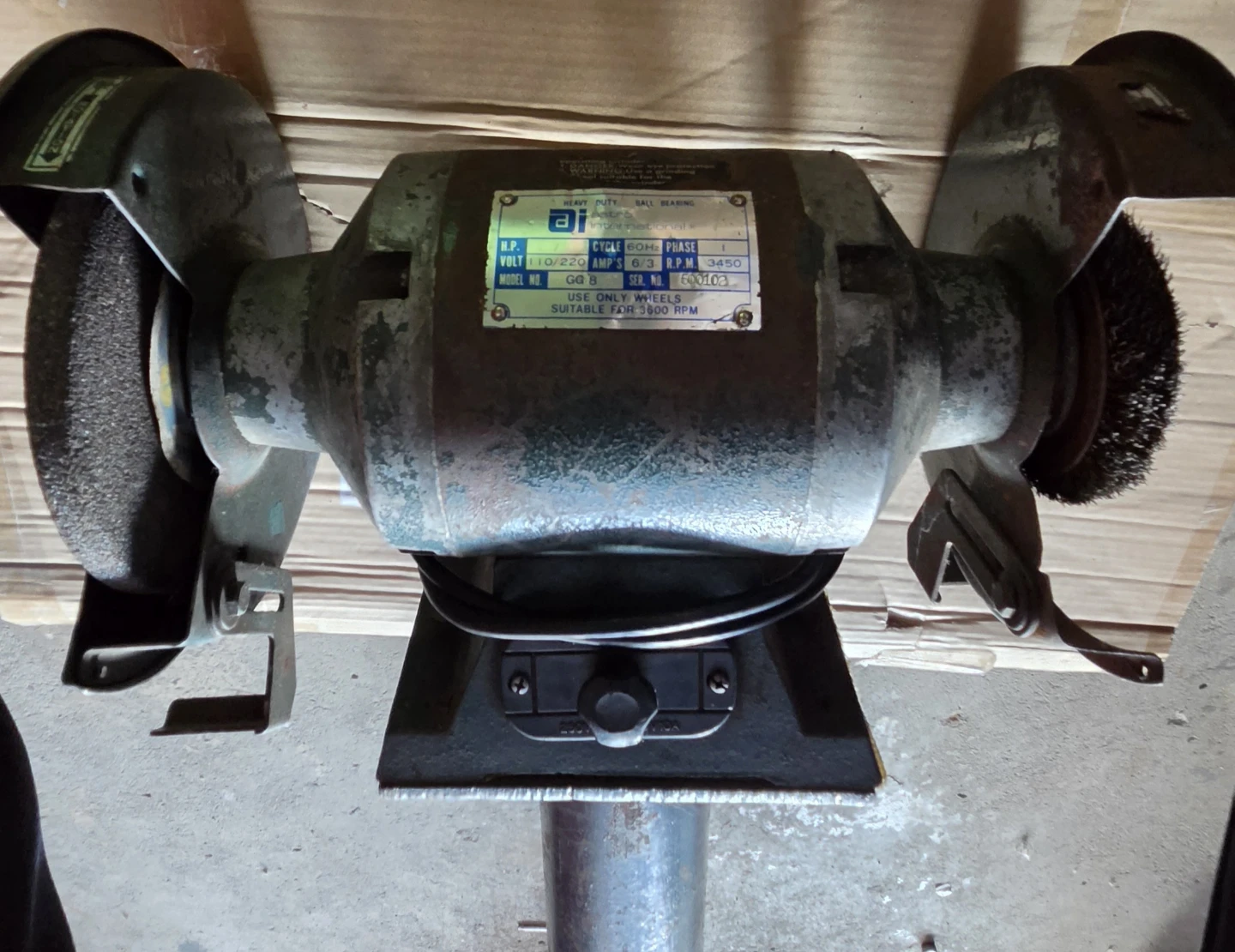 Astro International GG-8 Bench Grinder with Stand - photo 4