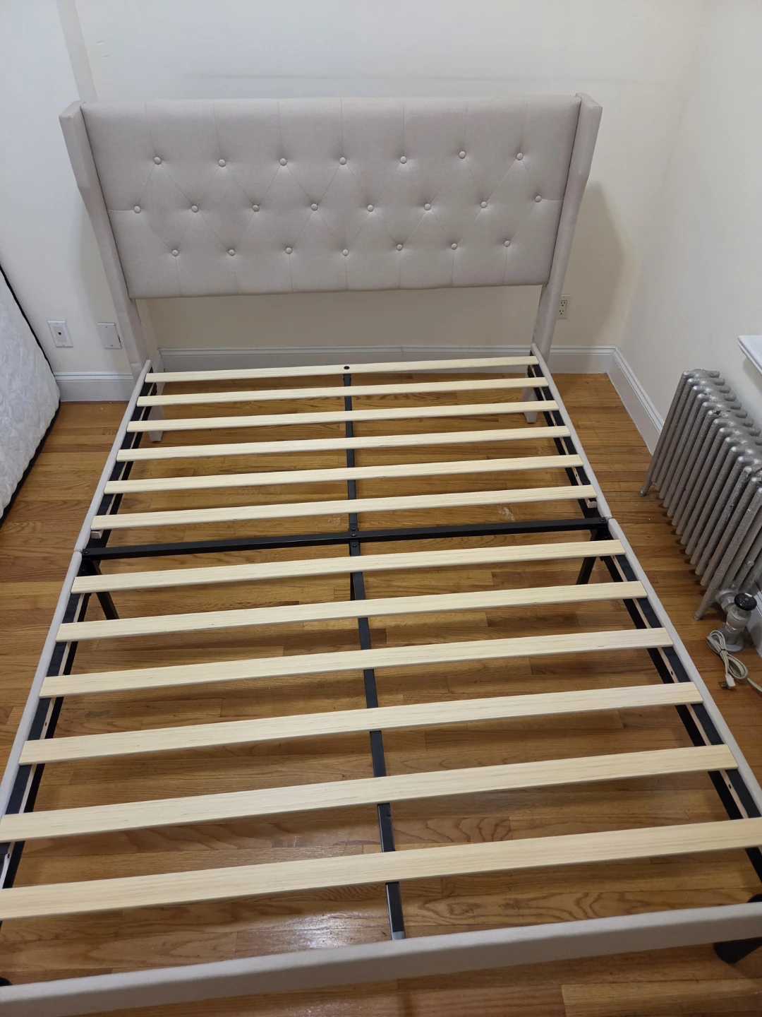 Bed frame with head board