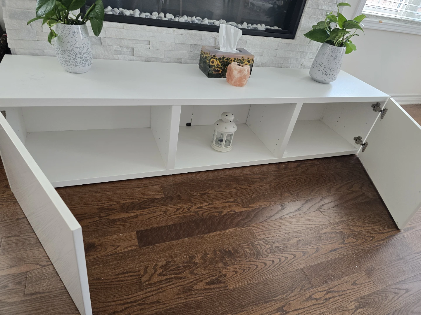 White Media Console with Storage IKEA - photo 2