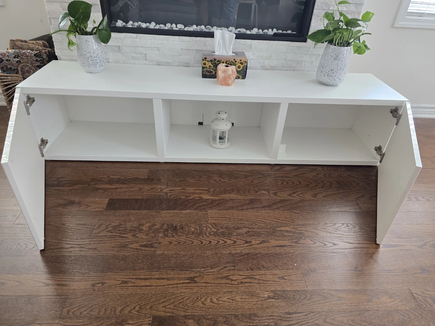 White Media Console with Storage IKEA - photo 3