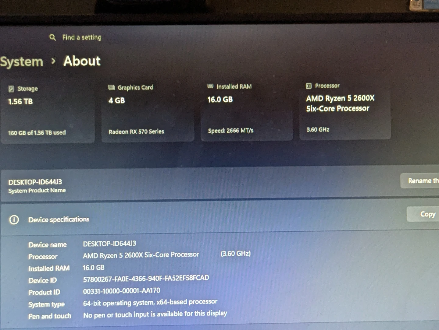 Desktop PC - AMD Ryzen 5 2600X, 16GB RAM - photo 4