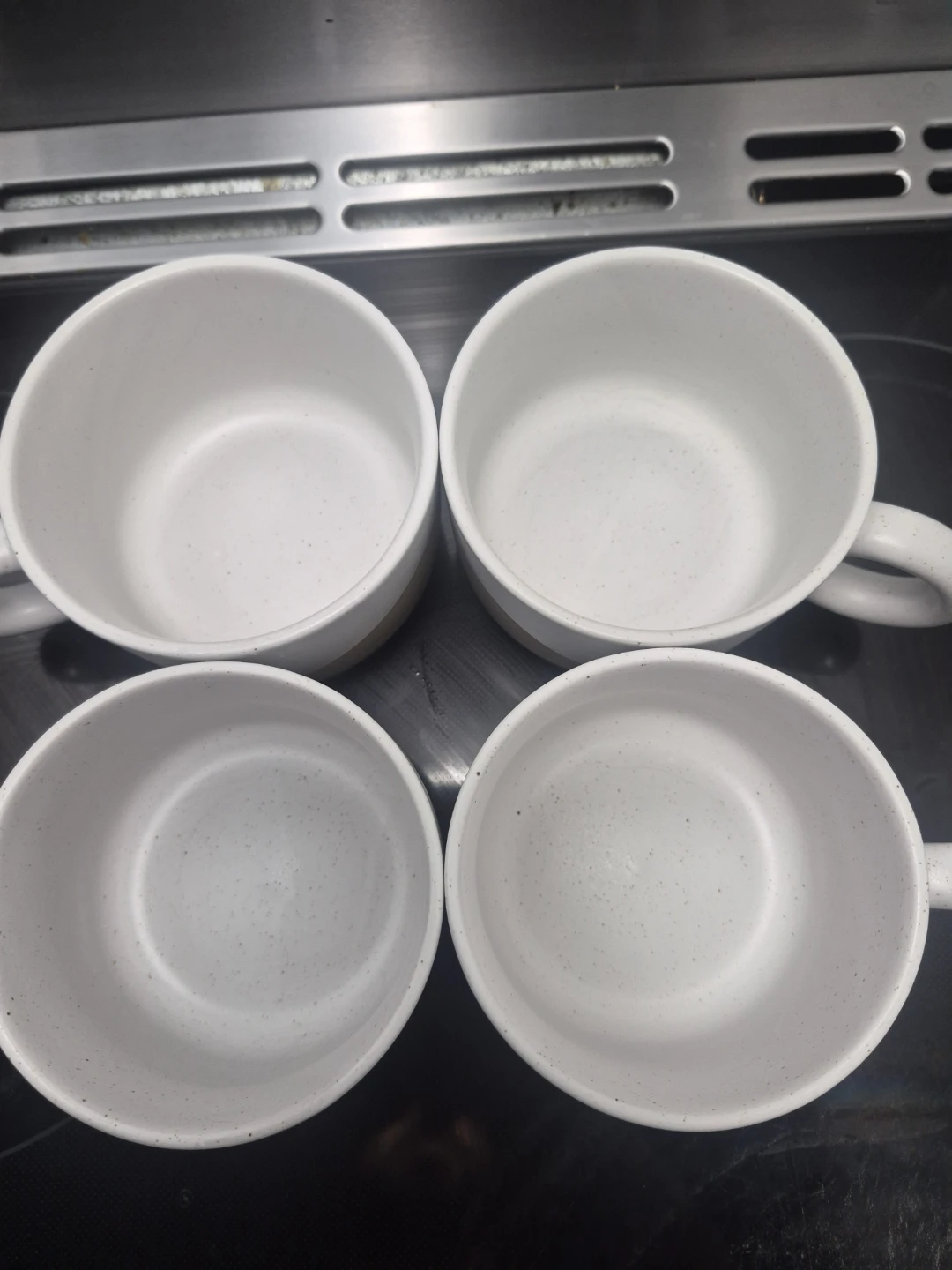 4x White Speckled Ceramic Mugs - photo 5