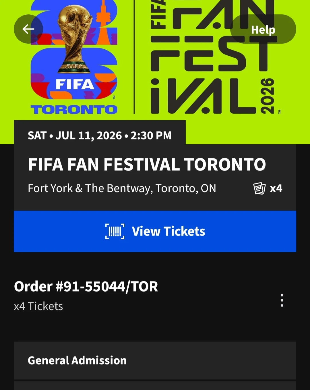 Argentina Switzerland - FIFA Fan Festival Tickets