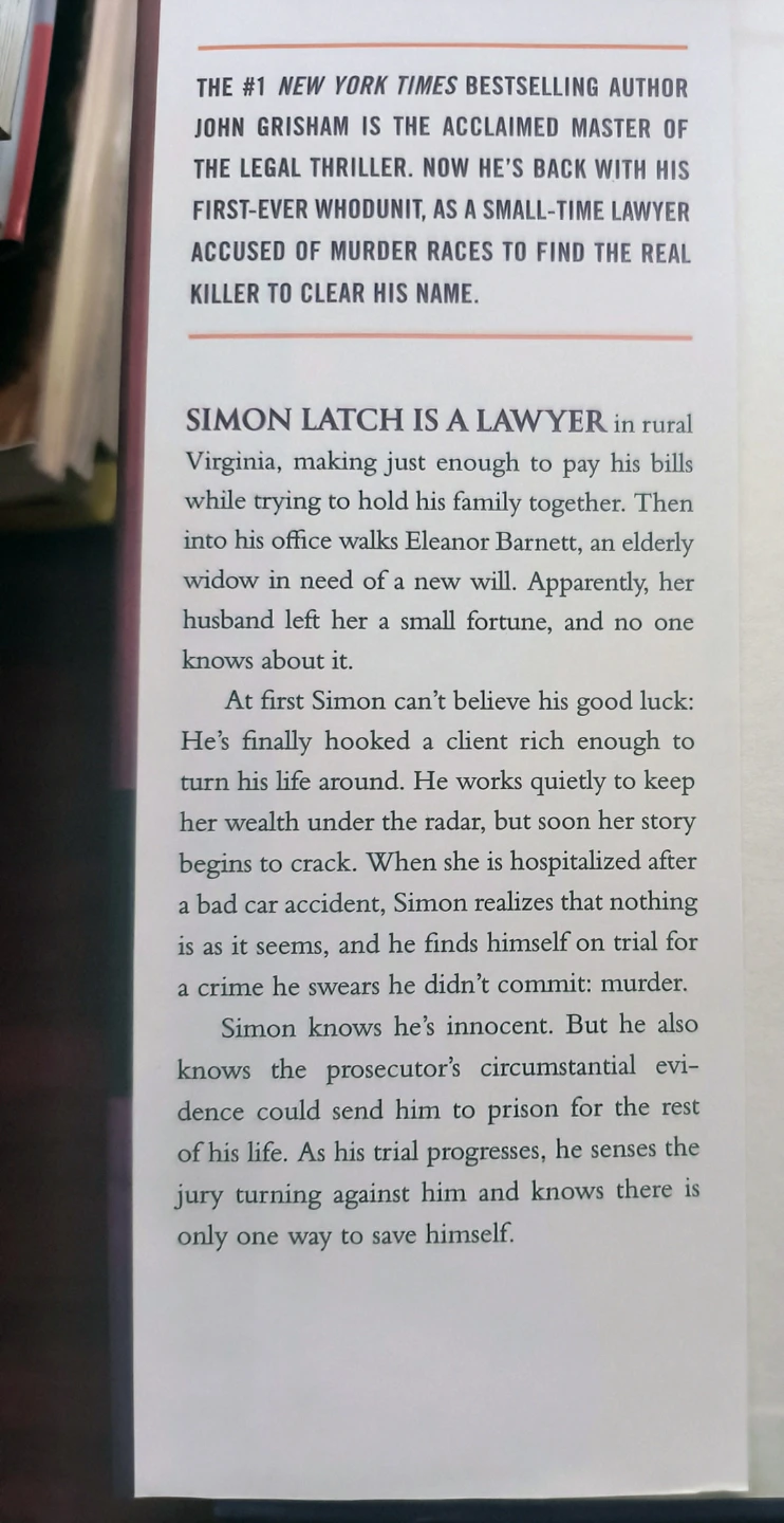 John Grisham The Widow, Hardback 2025 Novel - photo 3
