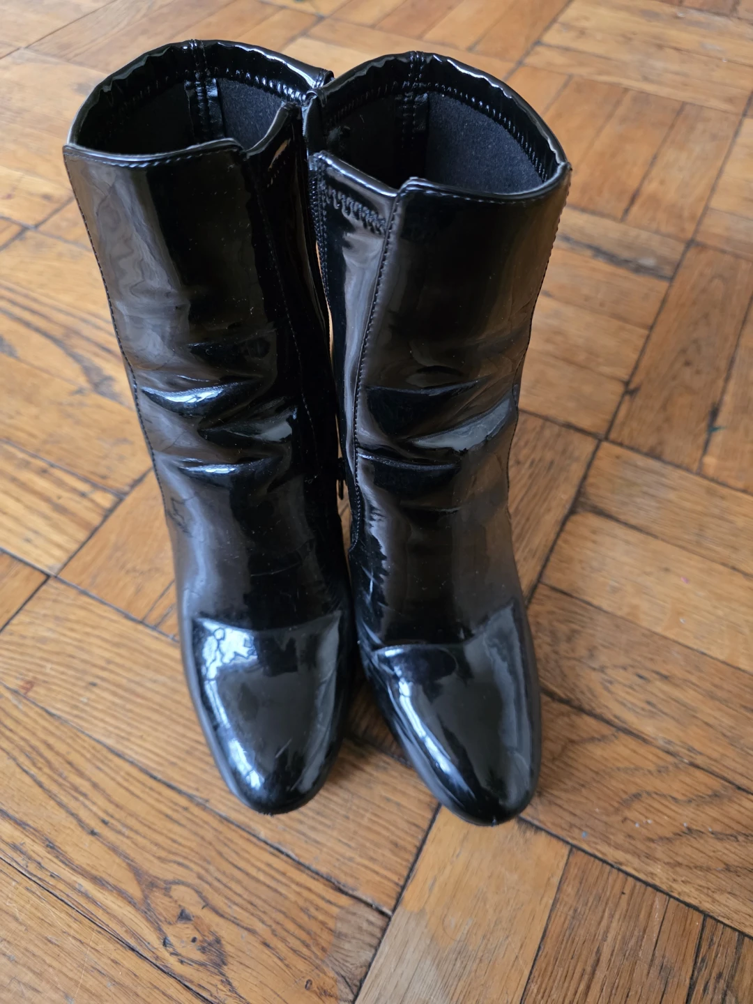 ALDO Black Patent Ankle Boots - photo 3