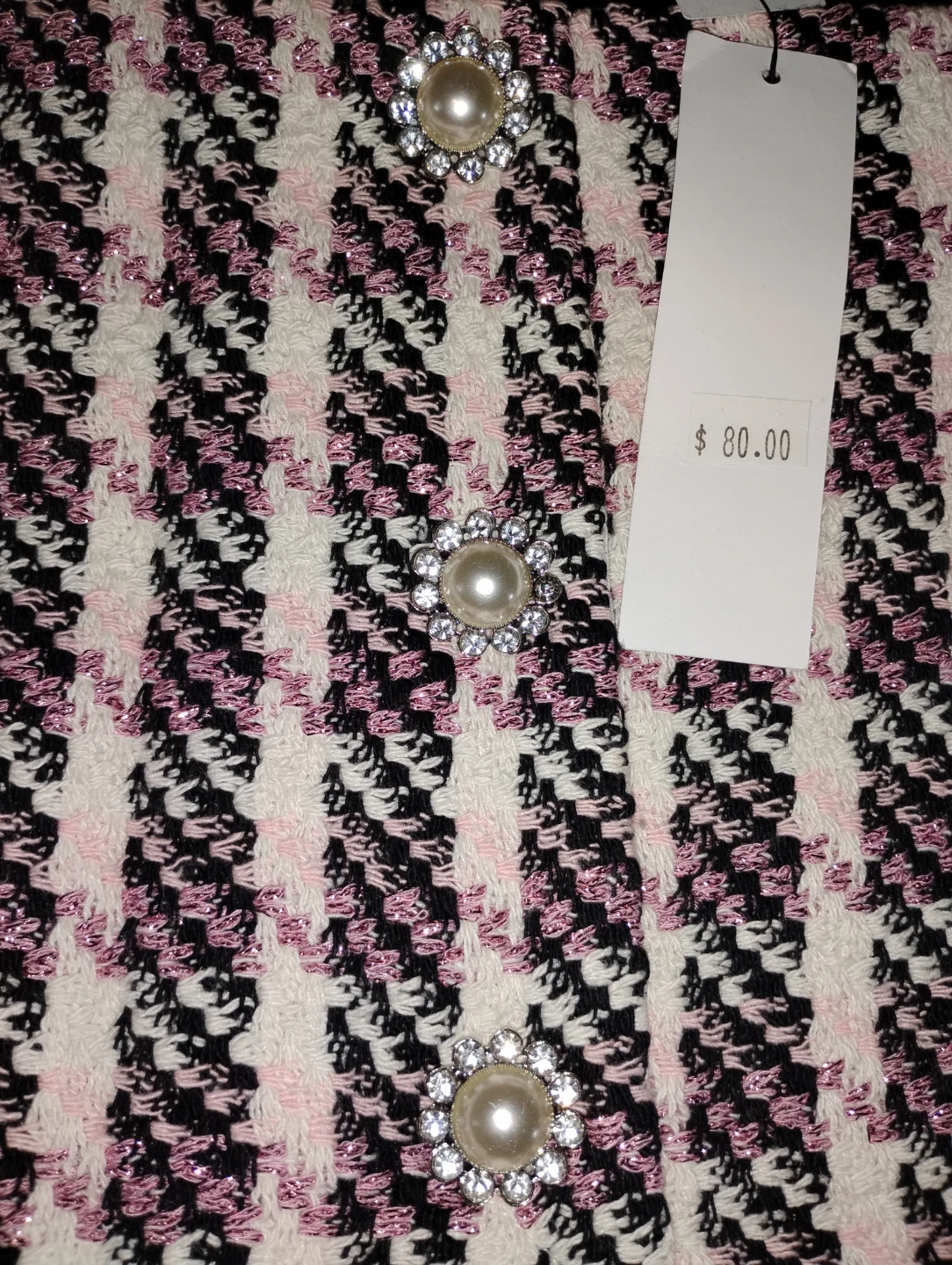 TOPSHOP Tweed Skirt with Pearl Details - Size US 4 - photo 2