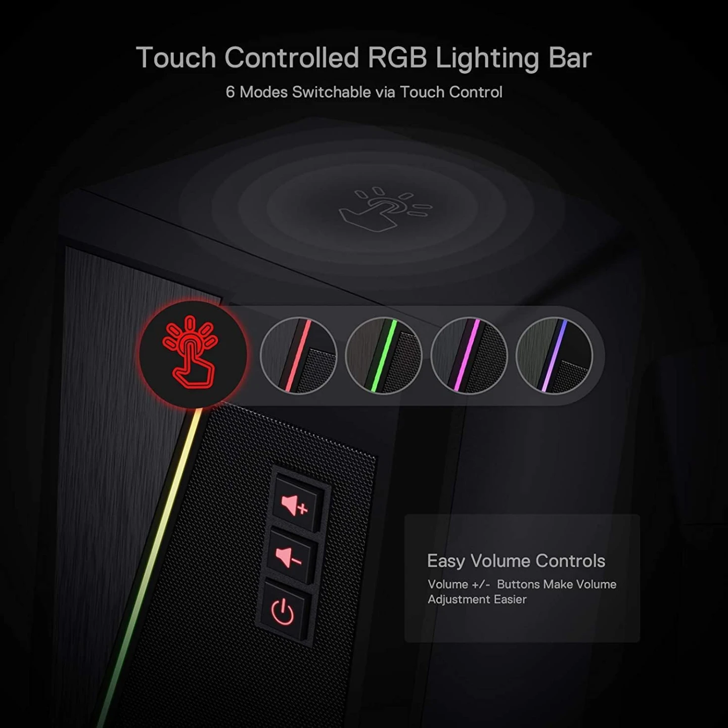 Redragon GS520 Anvil RGB Desktop Speakers - photo 5