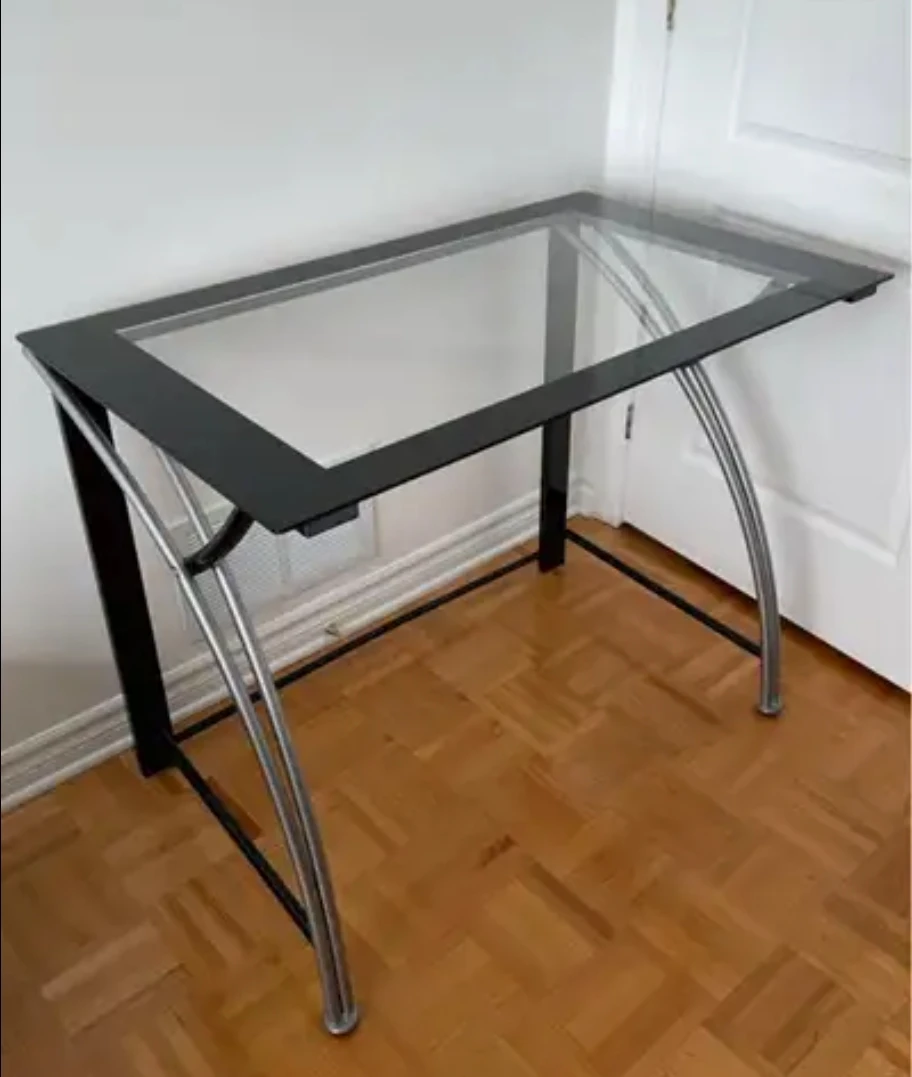 Glass and Metal Desk