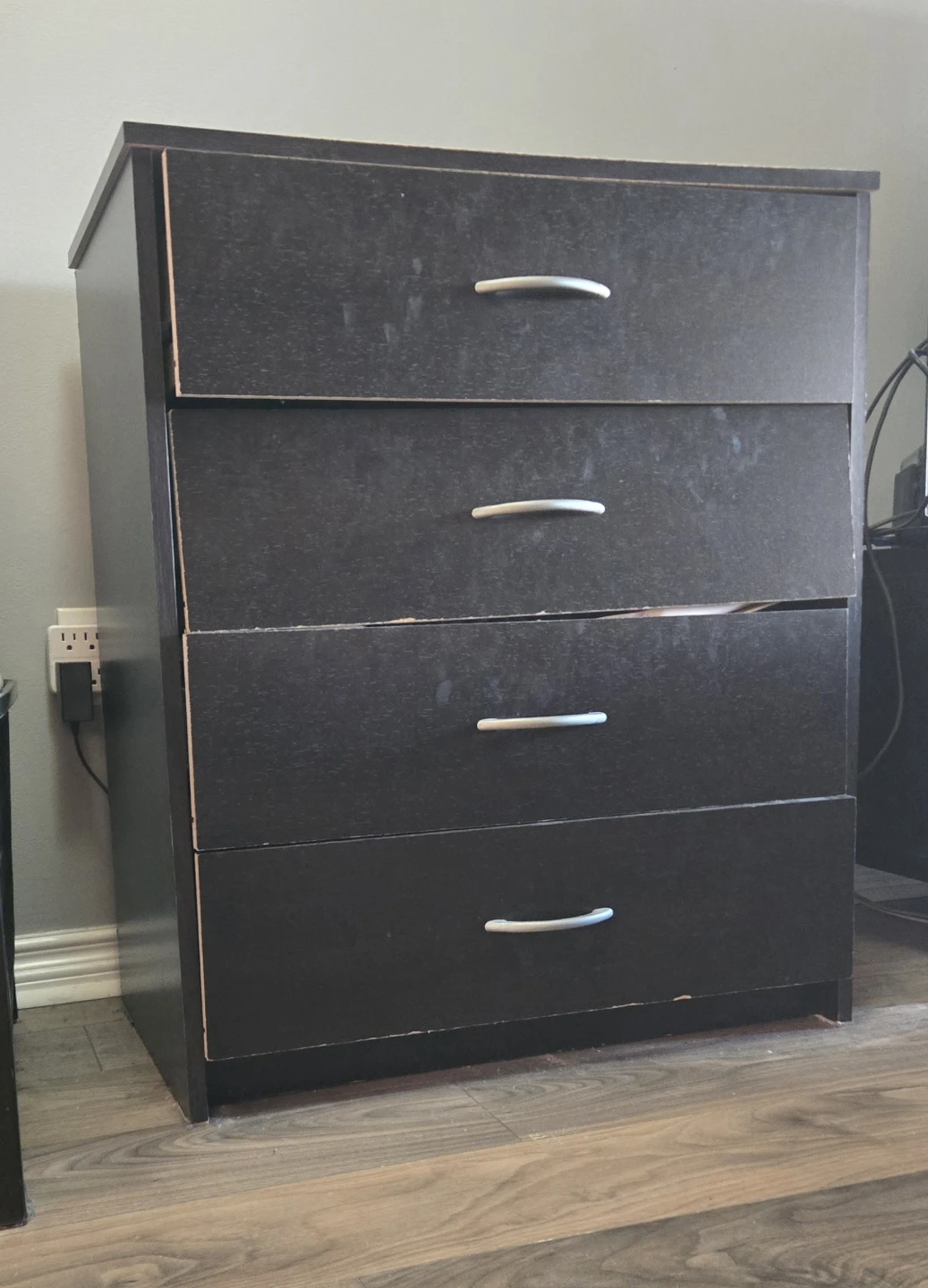 Dark Brown 4-Drawer Dresser