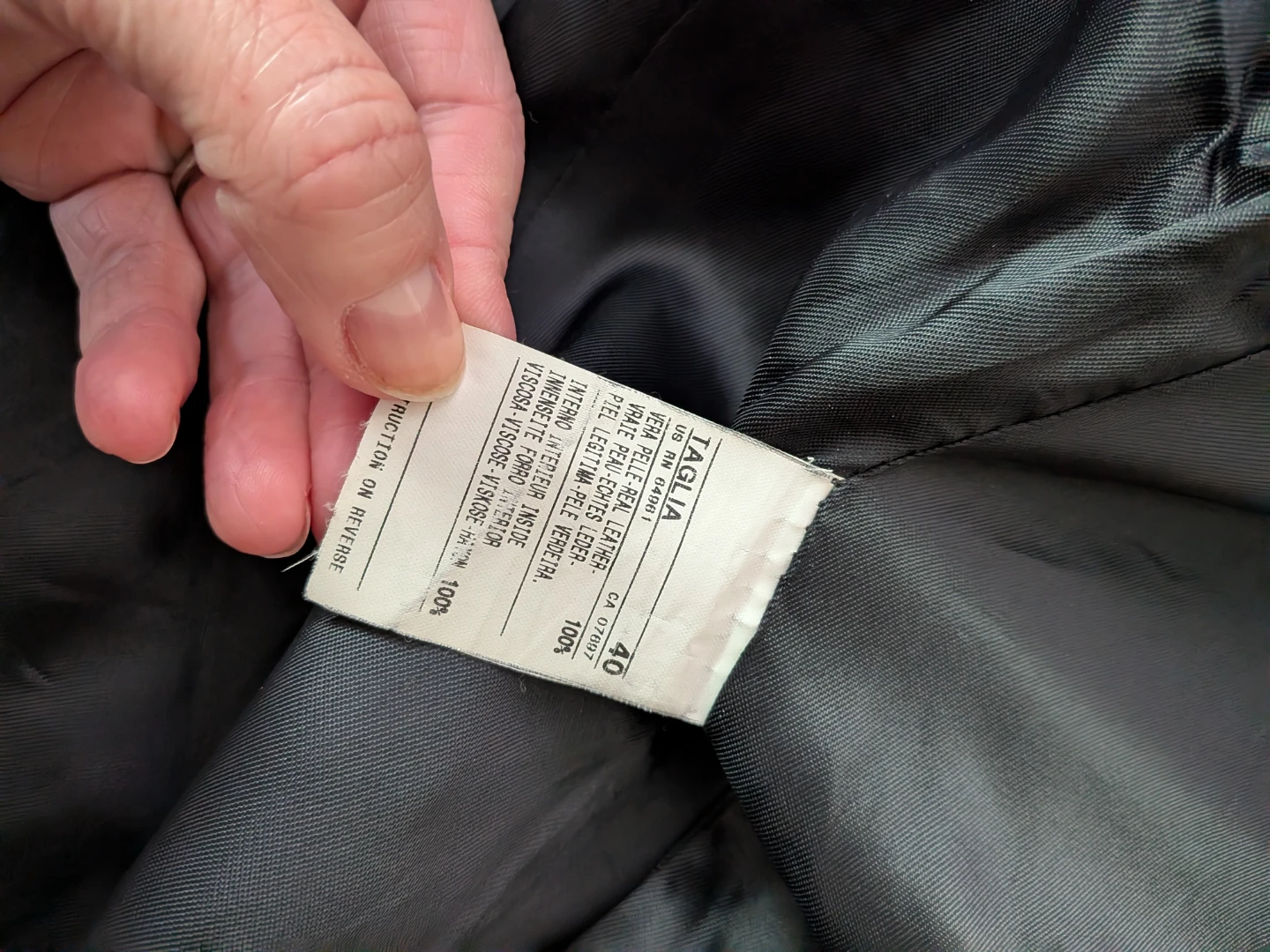 United Colors of Benetton Black Leather Blazer Jacket - photo 3