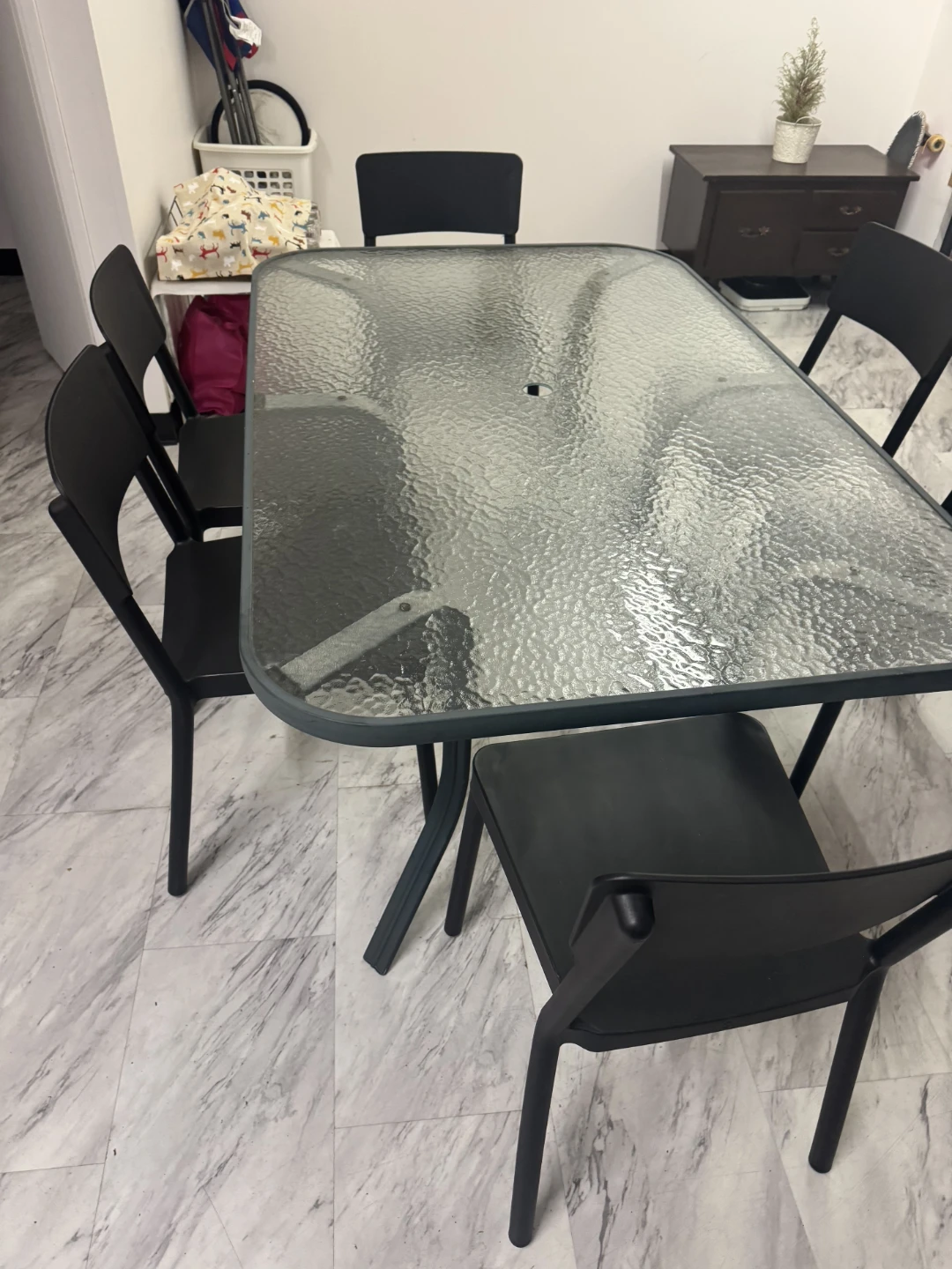 Glass Top Dining Table with  6 Chairs - photo 3