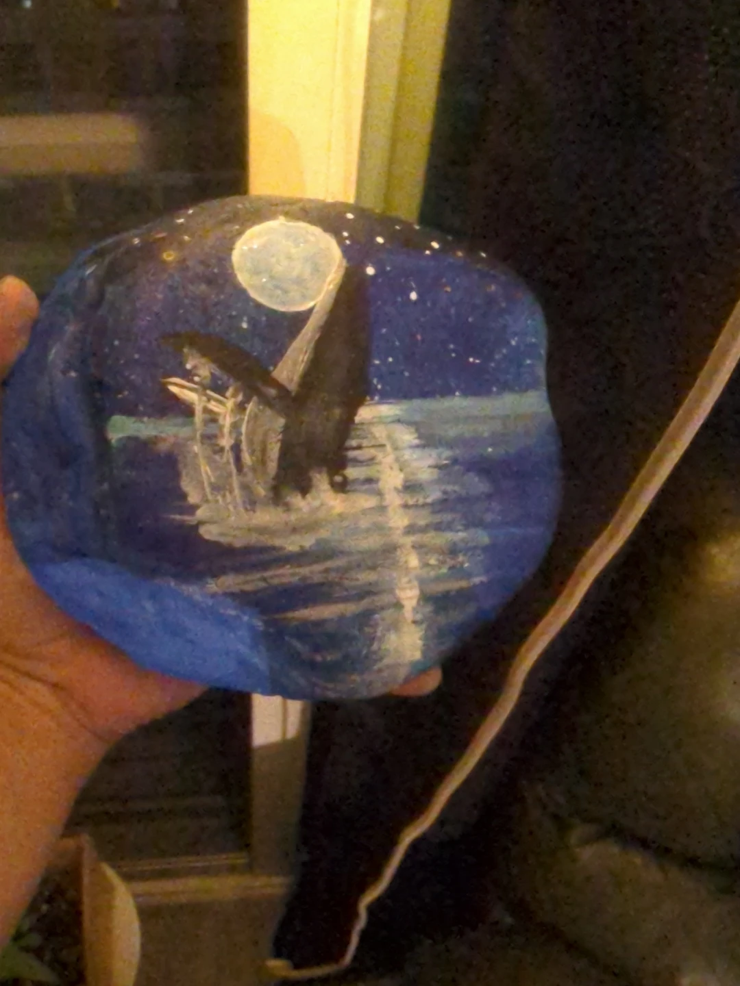 Painted acrylic Rock 🪨