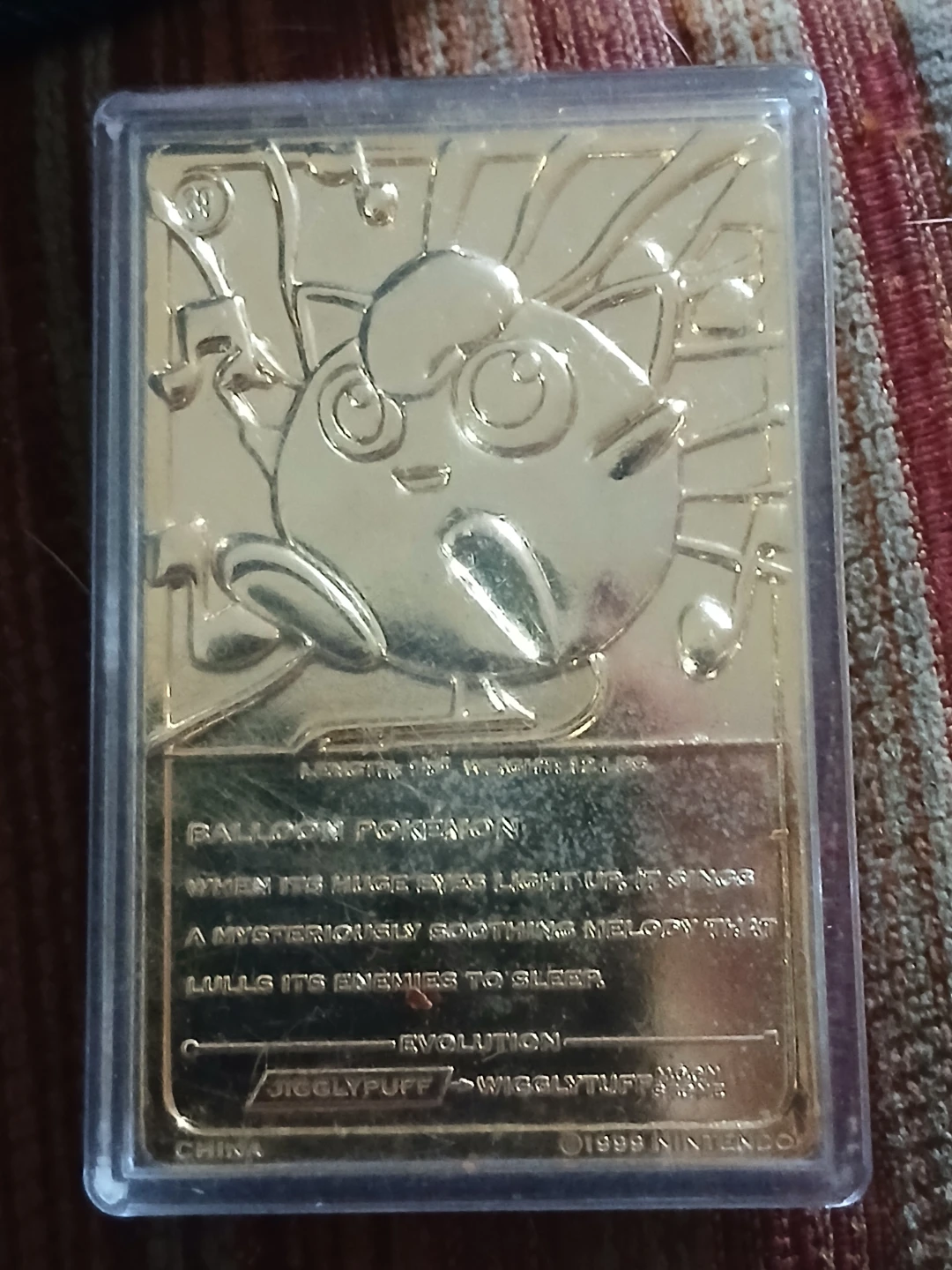 Gold Jigglypuff Pokemon Card - photo 2